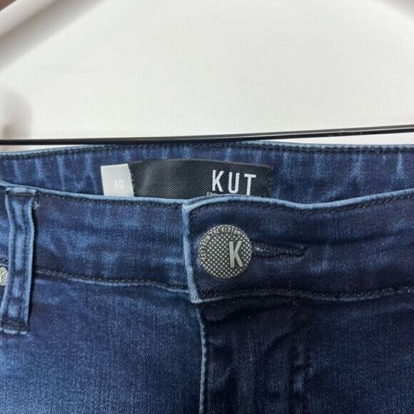 Kut from the Kloth Women's 10 Connie High Rise Ankle Skinny Jean Blue Stripe - Picture 5 of 13